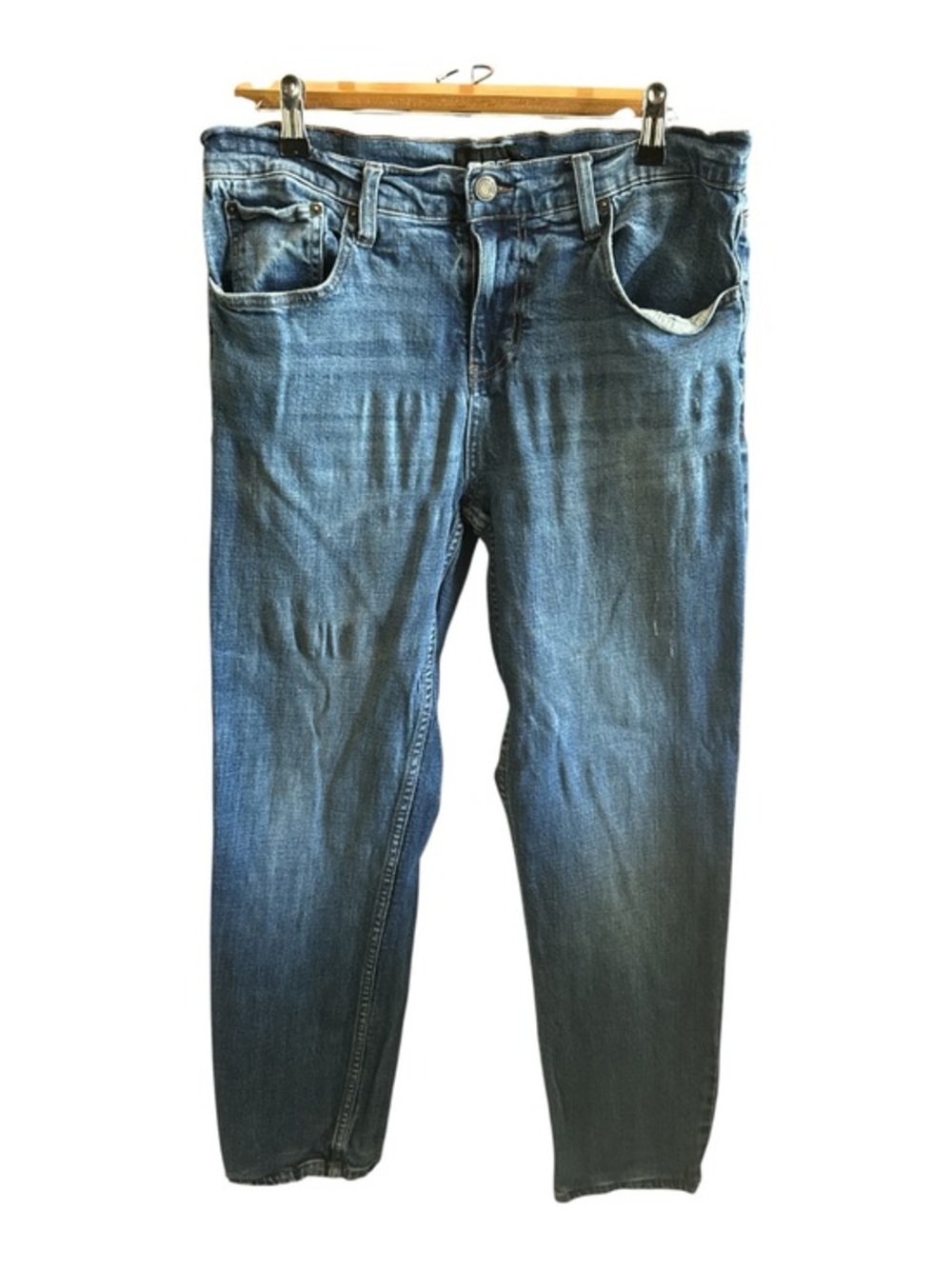 RSQ Men's Size 33W X 30L Slim Straight Blue Denim Jeans Casual Every Day Pants